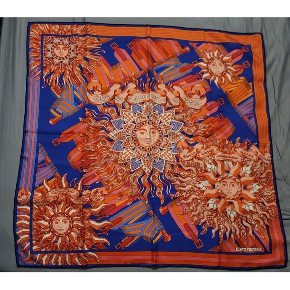Hermes Scarf LES SANGLES DE PHOEBUS Silk With Box - Picture 2 of 9